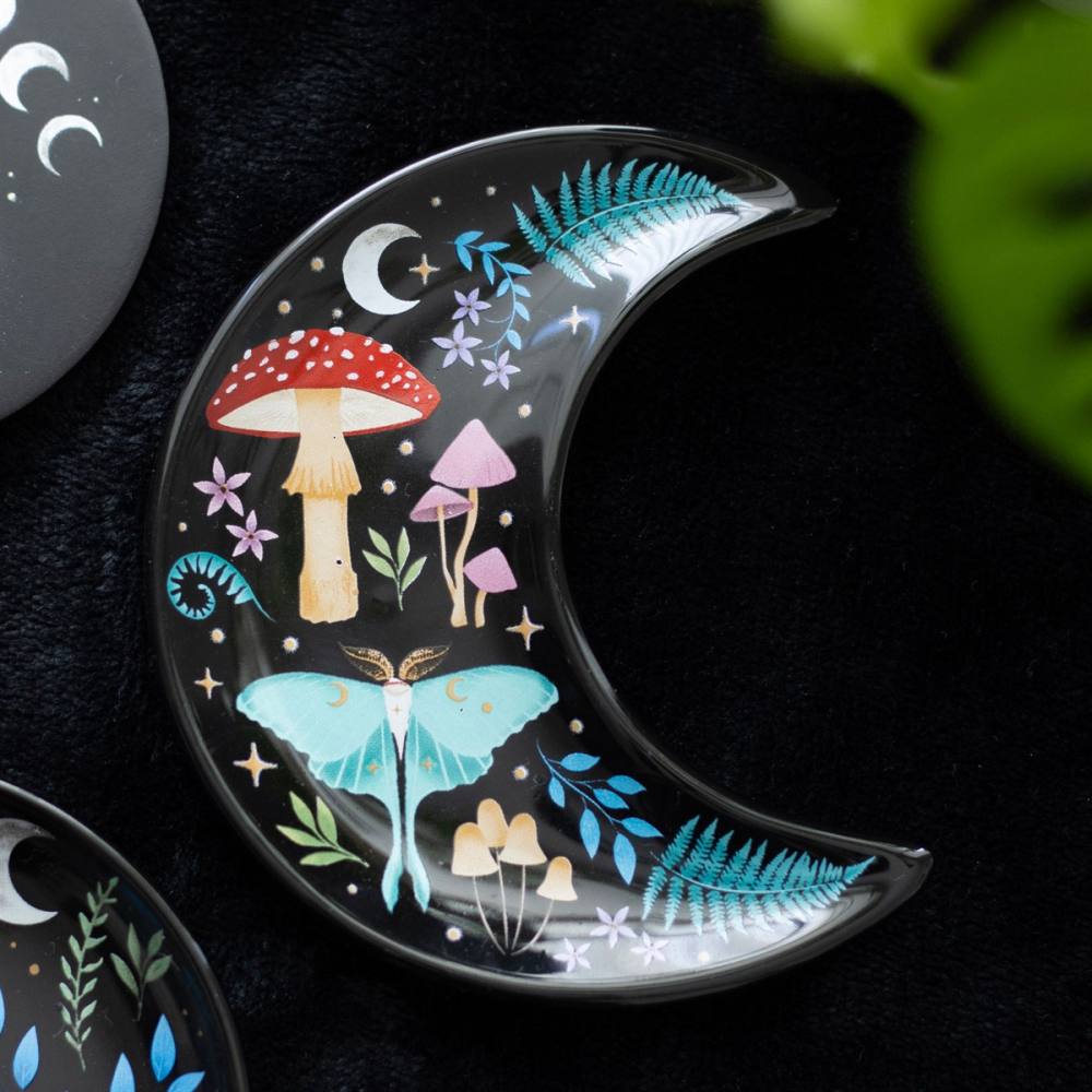 Something Different - Crescent Moon Dark Forest Print Schmuckschale - Mehrfarben